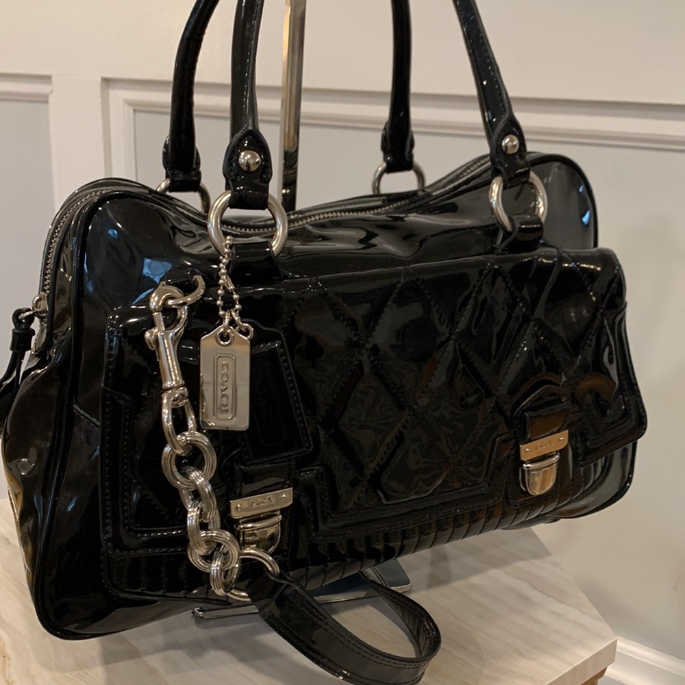 Black Patent Leather Handbag
